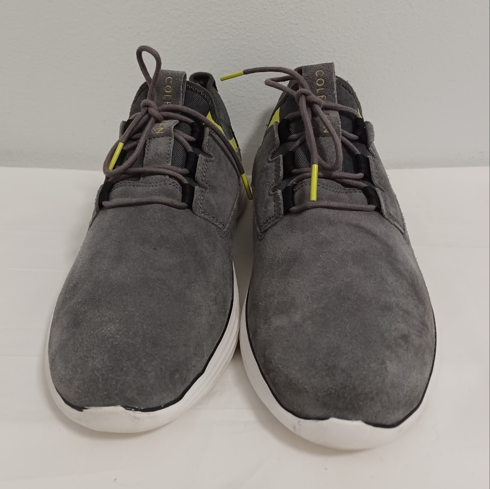 Cole Haan Grandsport men's  sneakers gray suede leather lace-up size 10